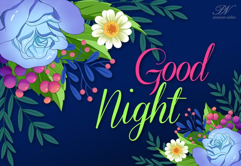 Joyful Good Night Flowers