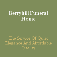 Berryhill Funeral Home obituaries displayed on a memorial tribute page.