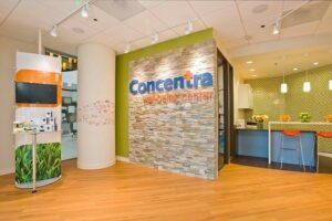 Walk-in patients waiting at Concentra Urgent Care
