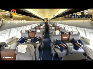 Lufthansa A350 Business Class cabin interior