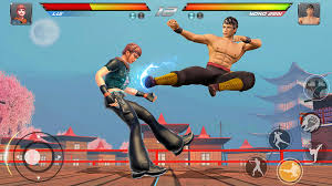 Players teaming up for co-op action in vibrant karate bros games. 
